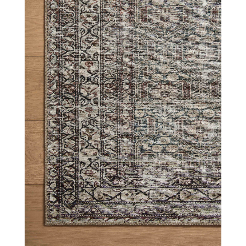 Georgie Moss and Bark 10' x 14' Wool Blend Area Rug
