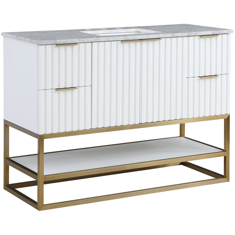 Meuble-lavabo Kleier, Blanc