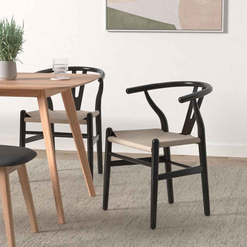 44cm H Side Chair, Beige/Black