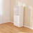 Stretchable Desk With Storage Shelves And Mobile Wheels, Foldable Design For Small Apartments And Offices, White
