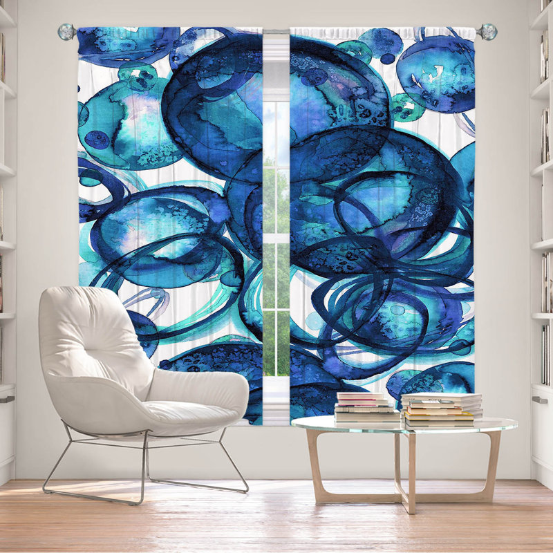 Room Darkening Curtain Pair, Blue, 56" W x 78" L
