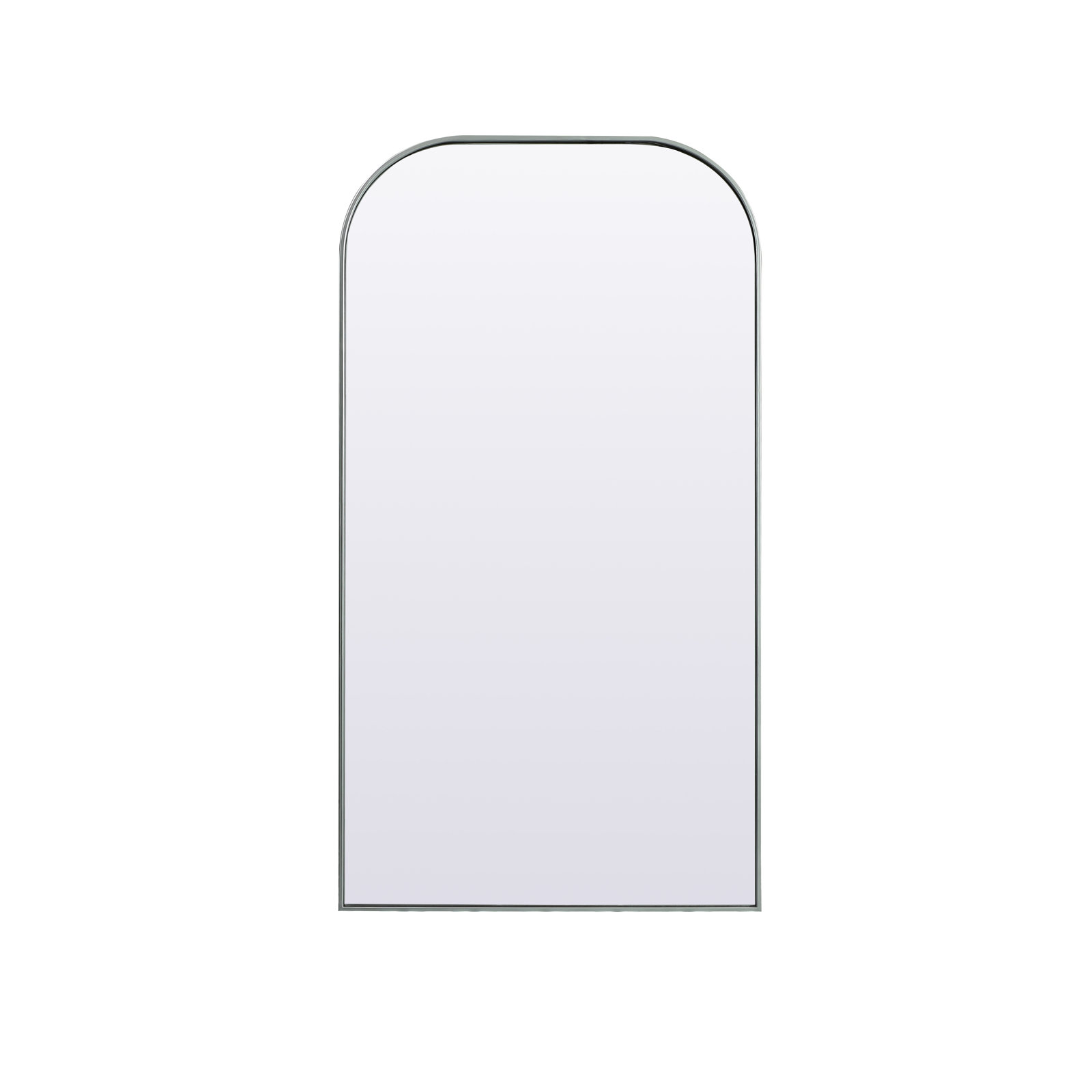 Sabine Metal Arch Floor Mirror, 72" x 35", Silver