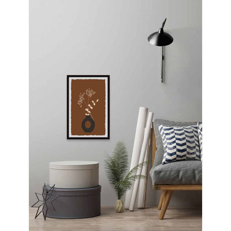 Stems And Leaves - Single Picture Frame Print, 30cm H x 20cm W