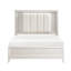 Tête de lit à DEL pour grand lit, blanc antique, intérieur de chambre à coucher moderne avec design