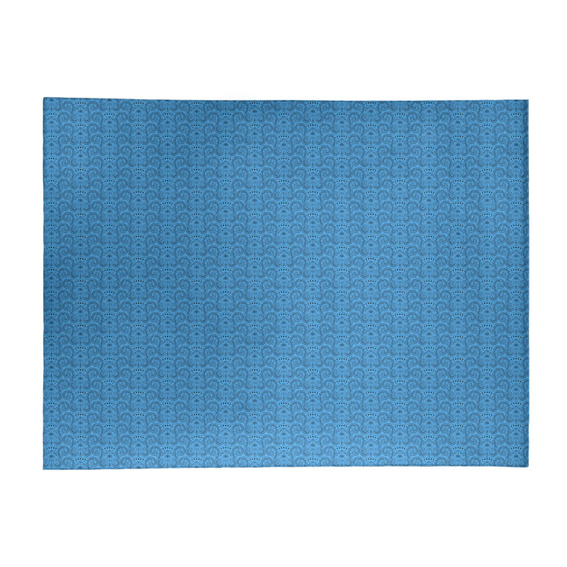 Tapis bleu de troisième œil, Rectangle 4 pi x 6 pi