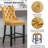 Velvet Upholstered Bar Stool with Button Tufted Back, Bar Chairs,Bar stools, Set of 2-366326301