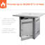 Table de foyer d'extérieur au gaz propane 50000, 28 po, avec pierre de lave pour terrasse et terrasse / balcon