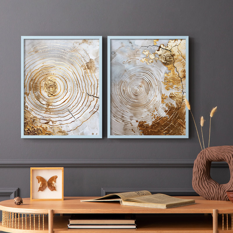 ABSTRACT Series CXLV - reproduction encadrée de qualité supérieure - prête à être accrochée - aucun clou requis - aucun clou requis