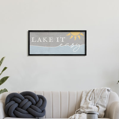 «Lake It Easy», mot de passe nautique, ciel ensoleillé