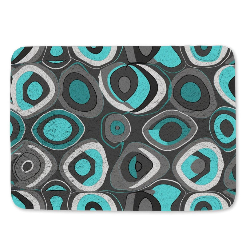 Ehud Microfiber / Microsuede Non-Slip Bath Mat, 17"W x 24"L
