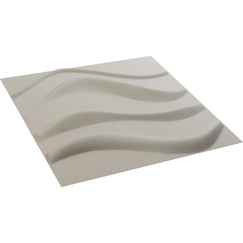 Panneau mural décoratif Wave EnduraWall 3D, Blanc fleur satiné UltraCover