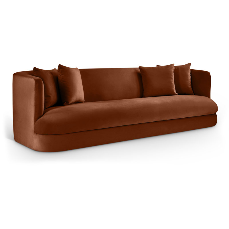 Alder Velvet Sofa, Cognac Velvet