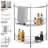 Katy Pedestal Sink Organizer - Compact Under the Sink Rack with 2 Storage Shelves + Towel Holder