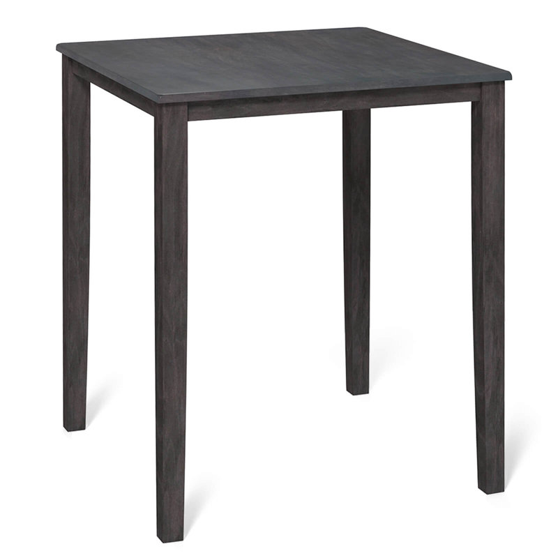 Table de salle à manger carrée pour 4 personnes avec structure en bois massif pour la salle à manger