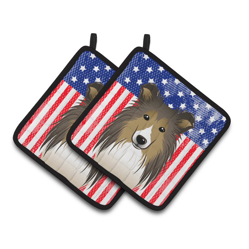 Caroline's Treasures American Flag Polyester Potholder