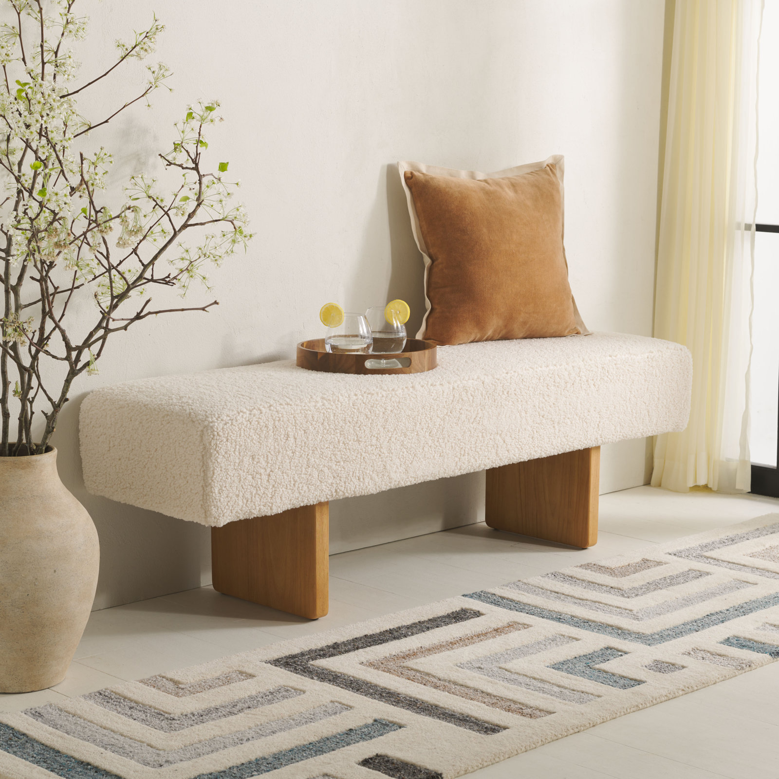 Trudie 60" Bedroom Bench, Natural