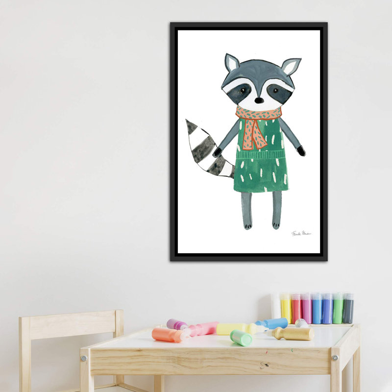 Décoration murale quartier Pals II pour enfants, H 40 po x l 26 po x P 1,5 po, Toile avec cadre noir patiné