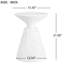 Table d'appoint d'extérieur en marbre blanc texturé MGO