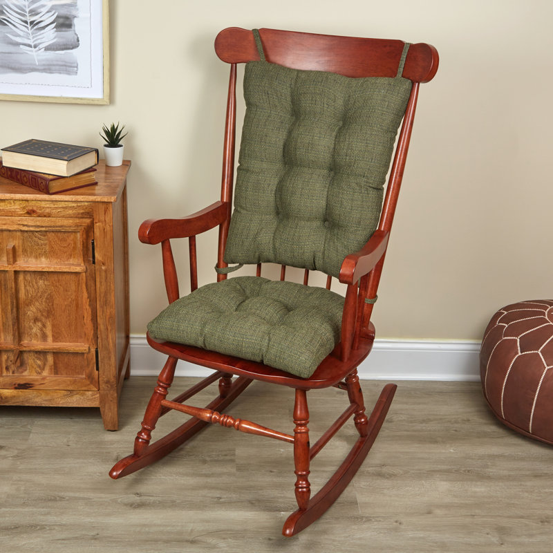 Non-Slip Rocking Chair Cushion Set, Green