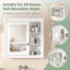 Armoire à pharmacie de salle de bain avec miroir, armoire à miroir murale avec rangement, armoire de rangement au-dessus de la toilette pour salle de bain