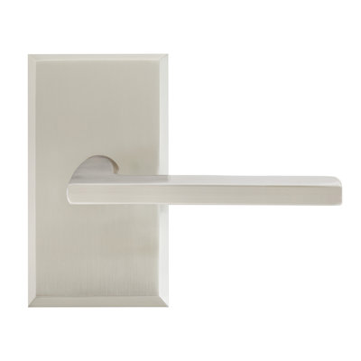 Bravura 839-G1 Delray Dummy Lever on Beveled Rectangularry  Rose in Satin Nickel