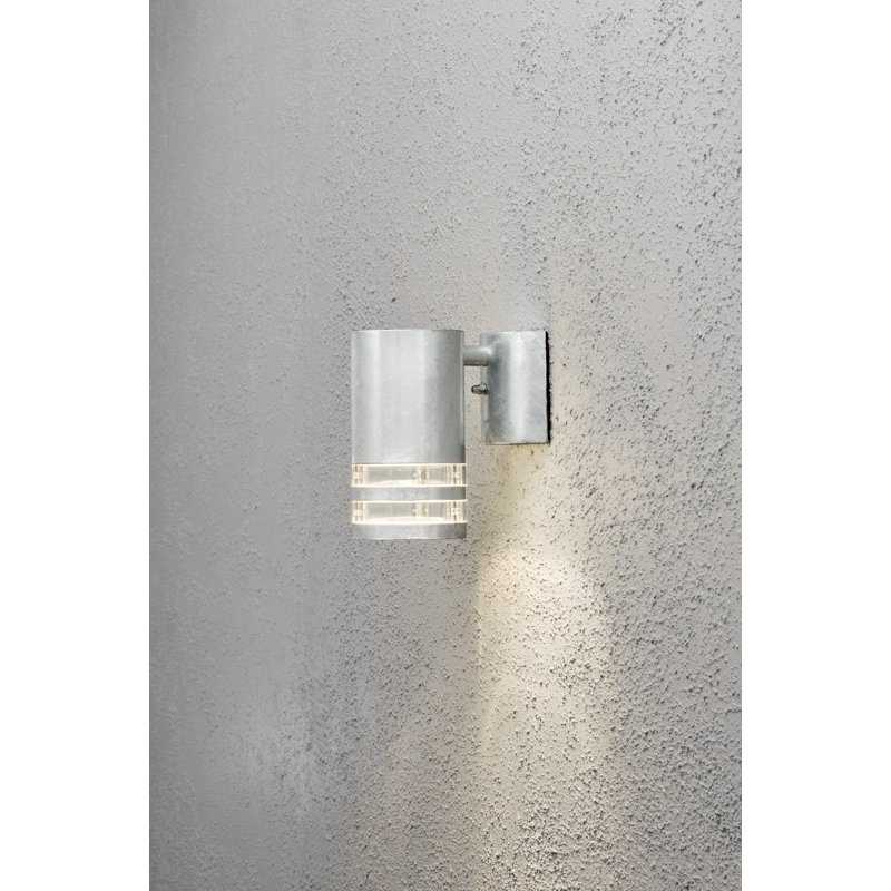 Modena 15.5cm H Outdoor Armed Sconce, RAW Galvanised Steel