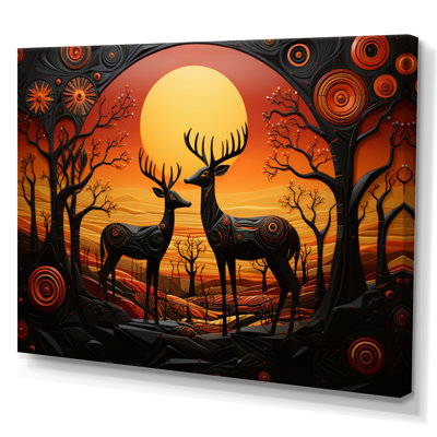 Cerf vibrant d'Afrique II sur toile