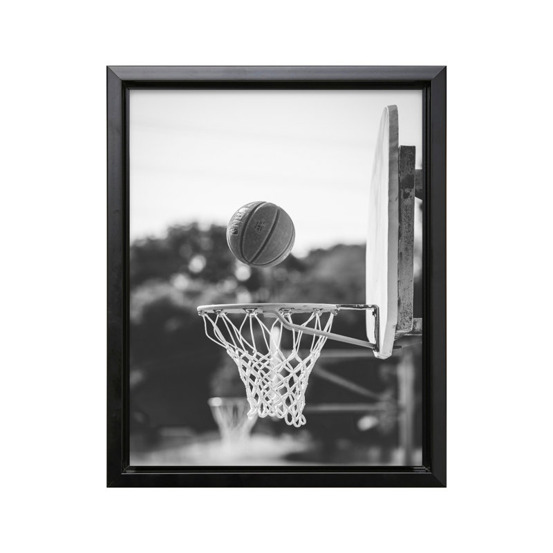 Panier de basketball, Black Framed, Canvas, 24"H x 32"W