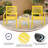 Outdoor Bistro Set 3 Piece Set - Comfortable Metal Patio Chairs And Small Table, Floral Back Design, Waterproof, Uv Resistant For Porch, Balcony, Garden, Backyard, Poolside-110490138