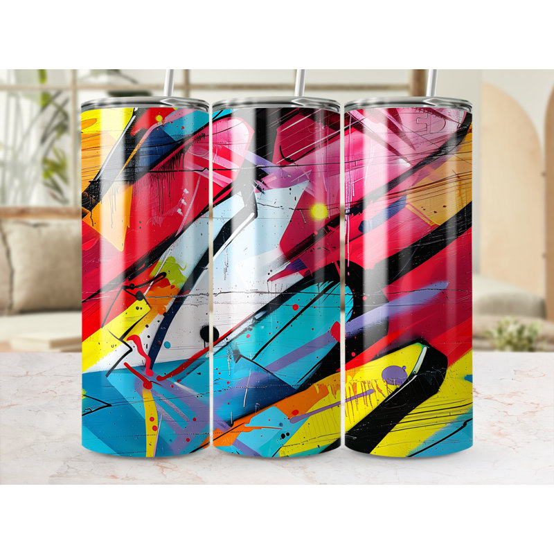 Choose Handmade Tumblers 591ml Vacuum Insulated Stainless Steel (18/8) Travel Tumbler with Straw