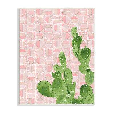 Motif géométrique abstrait cactus