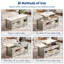Table basse avec plateau relevable, table basse convertible avec plateau en bois, 2 tiroirs et compartiment caché-163367871