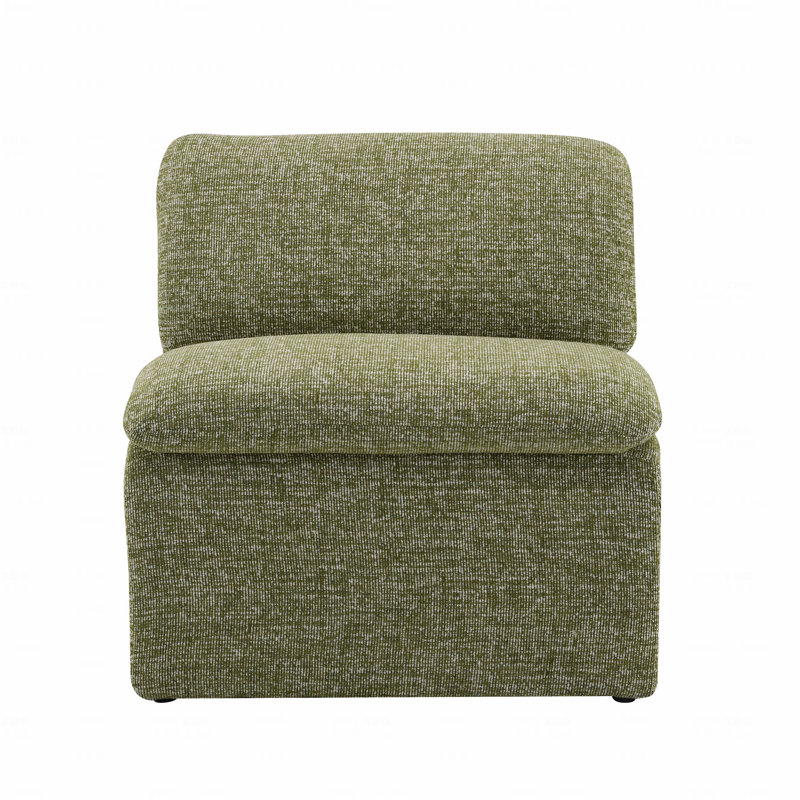 Chaise d'appoint en forme courbée, Vert