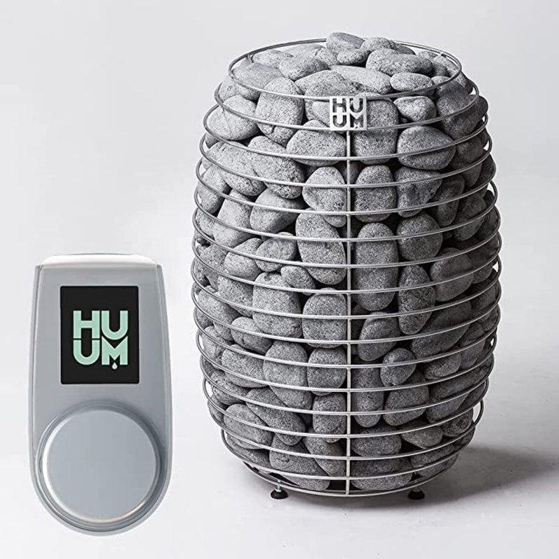HUUM Hive 12 Kw Sauna Heater with UKU Local Control, (Sauna Stones Included ), Blue
