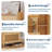 Rattan Shoe Cabinet with Flip Drawers & Mirror, Freestanding Entryway Shoe Storage with Shelves