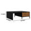 Table basse moderne rectangulaire avec tiroir Halmstad