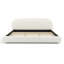 Lit tapissier très grand au design moderne et simple, tête de lit rembourrée confortable, structure porteuse robuste, revêtement en tissu doux