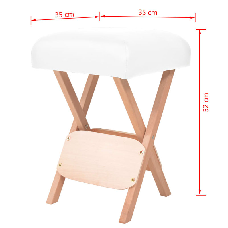 Tabouret d'appoint Lintgen, Blanc
