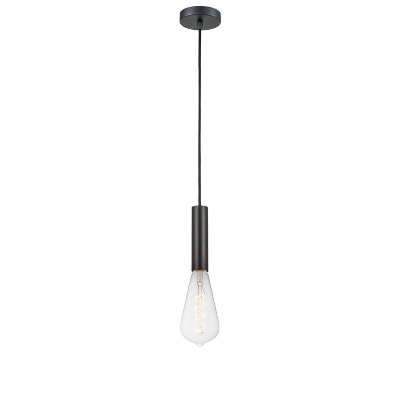 Luminaire suspendu à 1 lumière Gonnelli, Noir mat, H 11,88 po x l 3,75 po x P 3,75 po