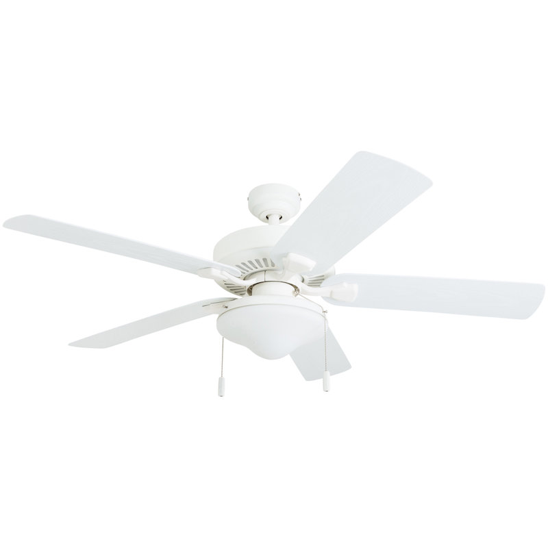 Ventilateur de plafond 52 po avec lumière DEL Belmar, Blanc