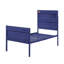 Élégant lit double à finition bleue avec cadre en métal et panneaux encastrés, aucun sommier requis, idéal pour les chambres modernes-1163655975-1163655969