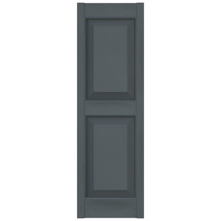 Builders Edge, TailorMade Two Equal Panels, Raised Panel Shutters, Includes Matching Installation Spikes (Per Pair)