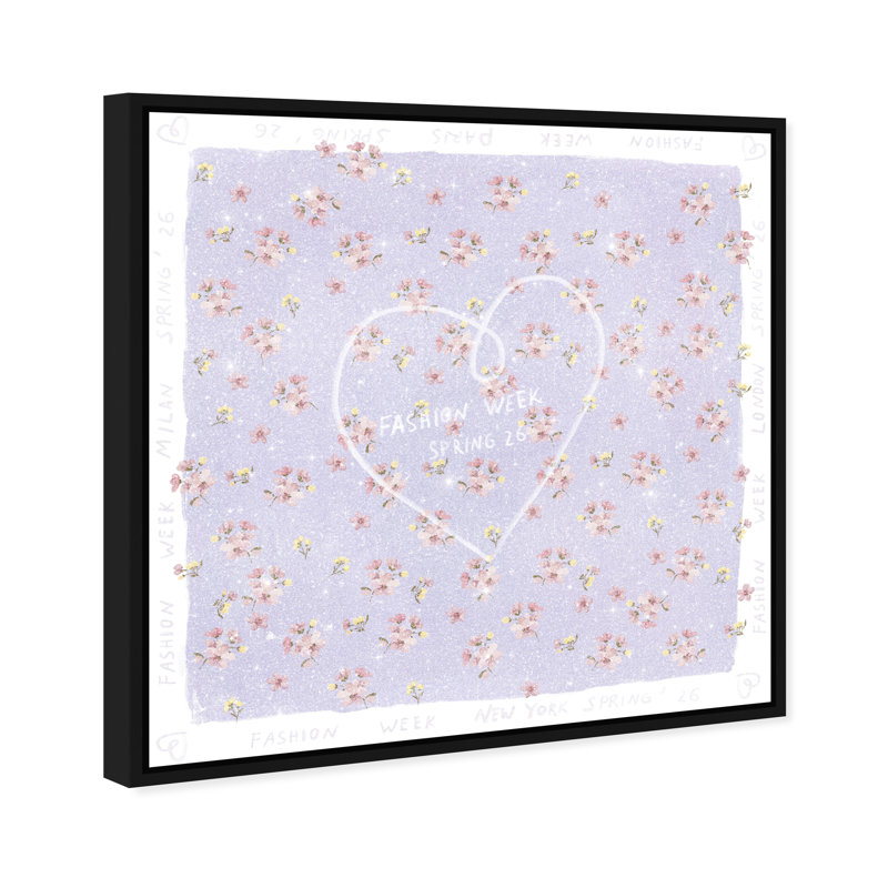 Lilac Spring Fashion Print by Oliver Gal, 21"H x 21"W, Black Floater Frame