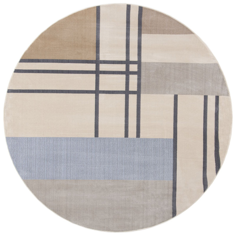 Bohuslavice Orwell 300 Performance Geometric Rug, Round 6'7"