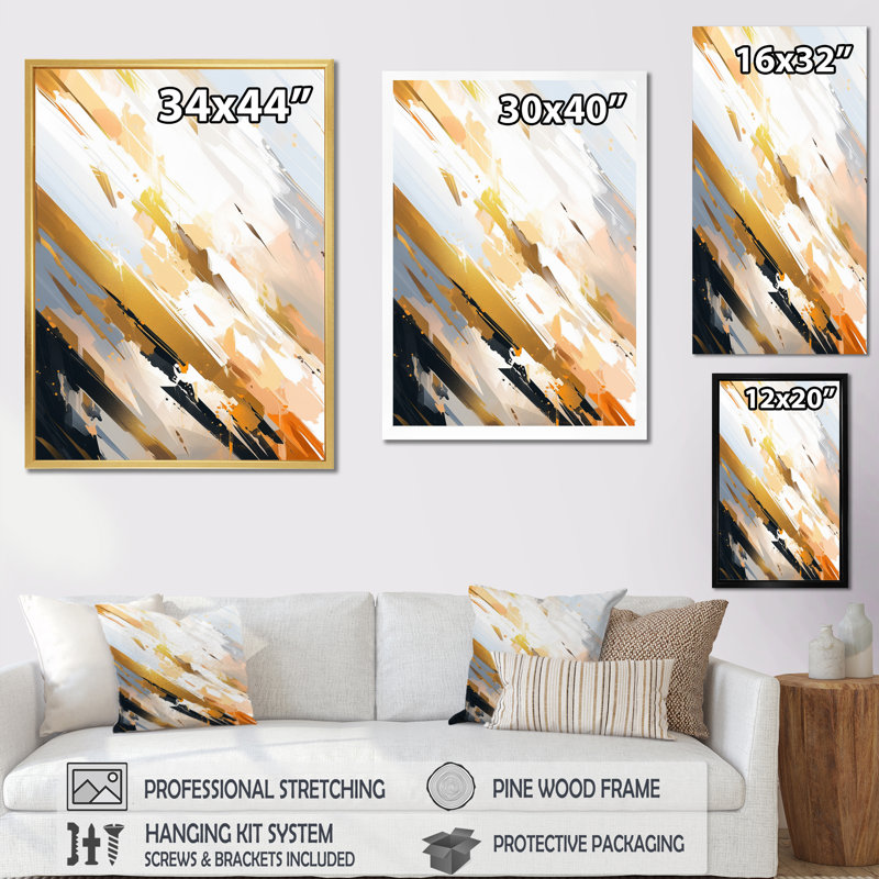 Abstractions symétriques multicolores - impression, Toile tendue, H 20 po x l 12 po x P 1 po