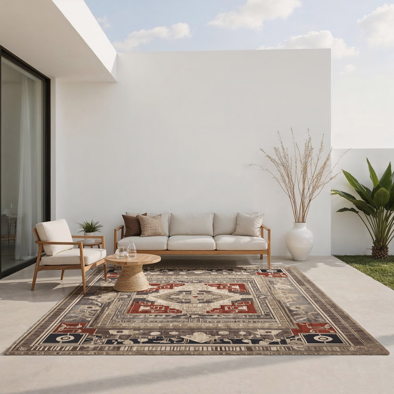 Trojan Tribute Indoor And Outdoor Area Rug, Rectangle 3' x 5'