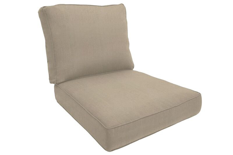 Eddie Bauer Outdoor Lounge Seat/Back Cushion, Canvas Taupe Sunbrella® Canvas, 5" H x 24" W x 26" D