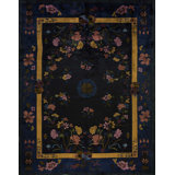 Antique Art Deco Room Size Wool - Manchester Dark Rug
