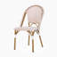 Chaises d'extérieur en polyuréthane et aluminium pour l'extérieur, ensemble de 2, rouge et blanc rouillé, finition à imprimé bambou