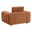 Ensemble de salon Histoire orange brûlé 4 pièces comprenant canapé, causeuse, fauteuil et pouf